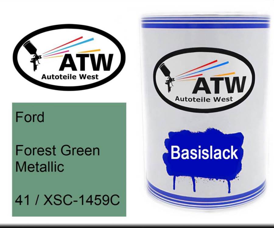 Ford, Forest Green Metallic, 41 / XSC-1459C: 500ml Lackdose, von ATW Autoteile West.